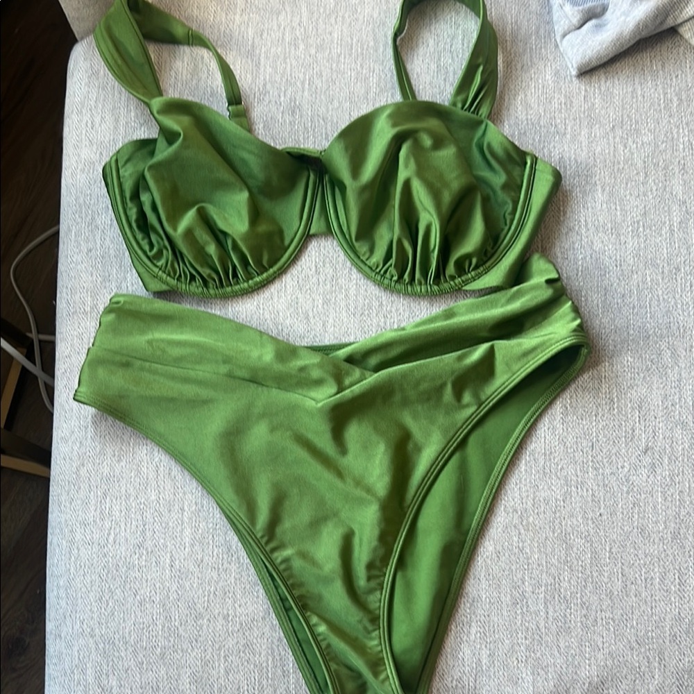 Abercrombie & Fitch Olive Bikini Top